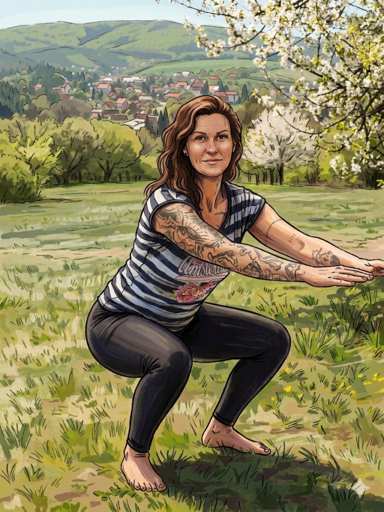 hluboký dřep; masáže Rakovník; rehabilitace Rakovník; zdravotní cvičení Rakovník